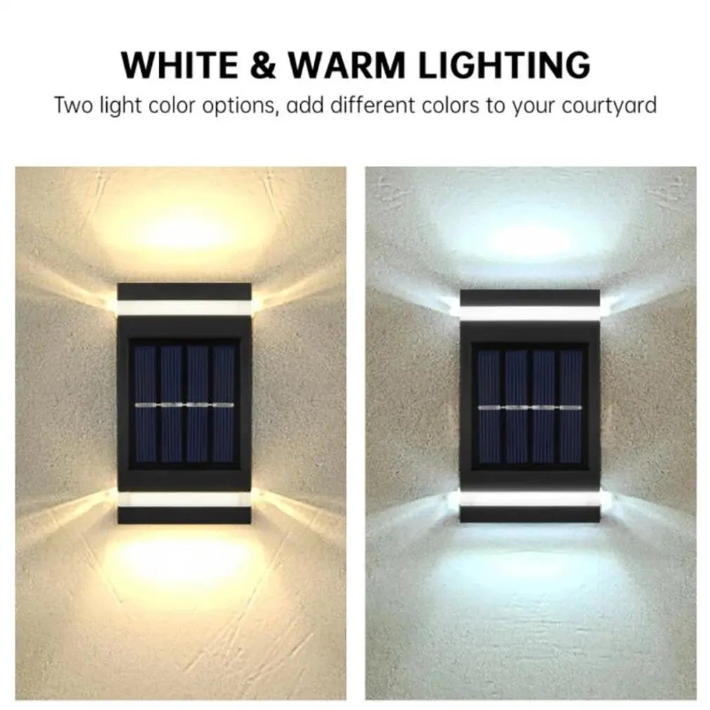 Solar LED Light Outdoor Waterproof Wall Lamp Dusk to Dawn Fence Lighting for Summer Garden Yard Porch Walkway Camping Home Magic Electronics S503d2f2da5724d6cabc1b5495ae797388