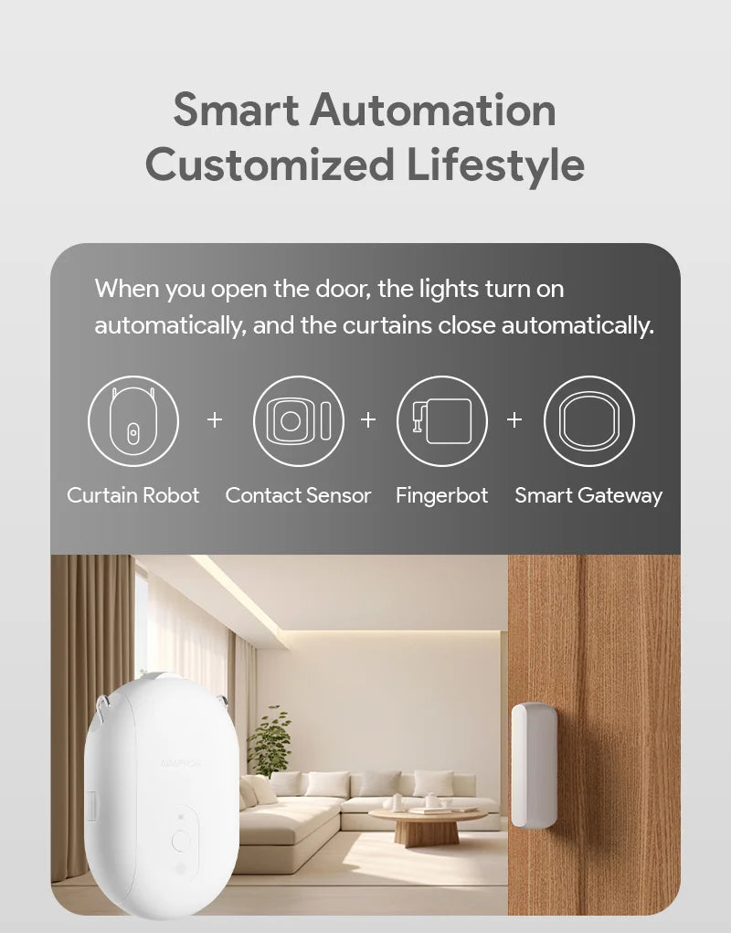 Tuya Smart Curtain Robot Bluetooth/Zigbee Rail Curtain Robot Electric Drive Track Rod Automatic Curtain Opener Voice Control Magic Electronics S50439d7792ee4c8e8ff7f17e0739582d8