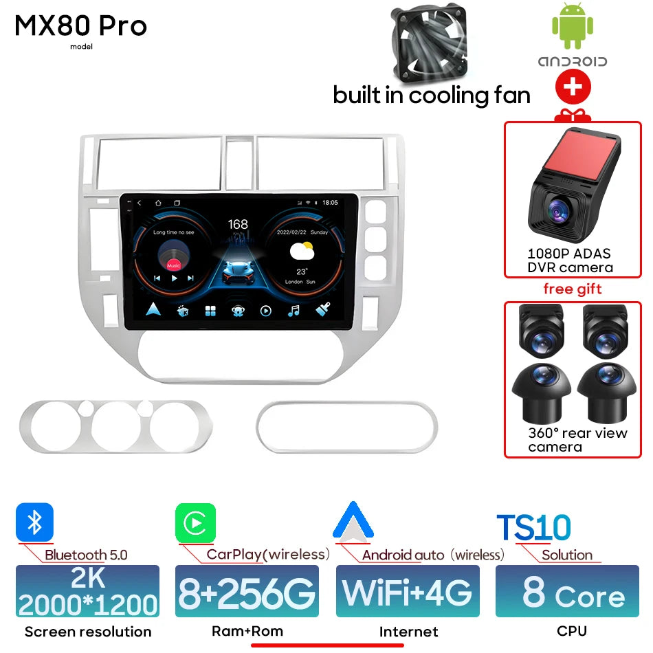 Android 15 For Ford Kuga MK1 2008 - 2012 Car Multimedia Player Carplay Auto Head Unit Radio Video Stereo Navigation GPS 2din GPS 8-256-2K-360cam Magic Electronics S50cfa0d469a24f1ab99af1732257fd779 8-256-2K-360cam
