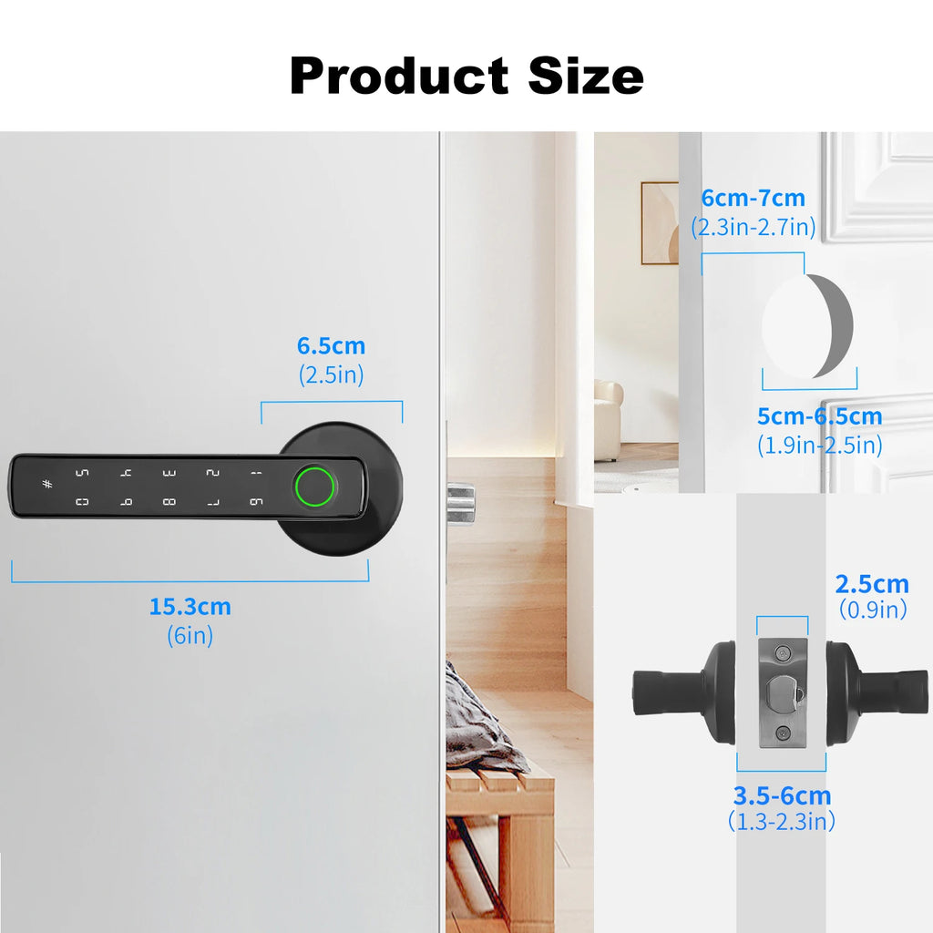View details for Tuya Bluetooth Fingerprint Electronic Door Handle Lock Smart Lock System Security Protection Smart Home Devices Tuya Bluetooth Fingerprint Electronic Door Handle Lock Smart Lock System Security Protection Smart Home Devices