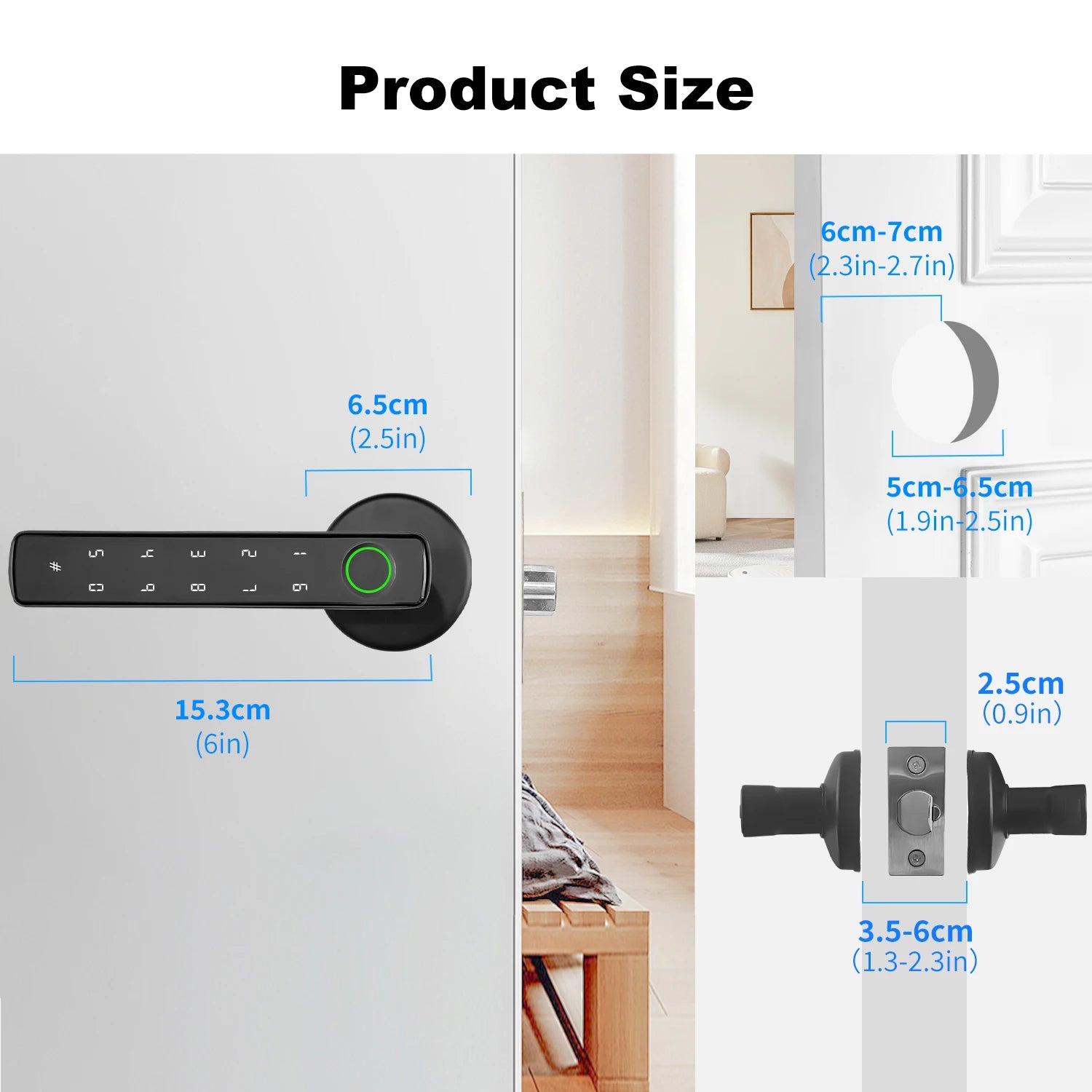 View details for Tuya Bluetooth Fingerprint Electronic Door Handle Lock Smart Lock System Security Protection Smart Home Devices Tuya Bluetooth Fingerprint Electronic Door Handle Lock Smart Lock System Security Protection Smart Home Devices