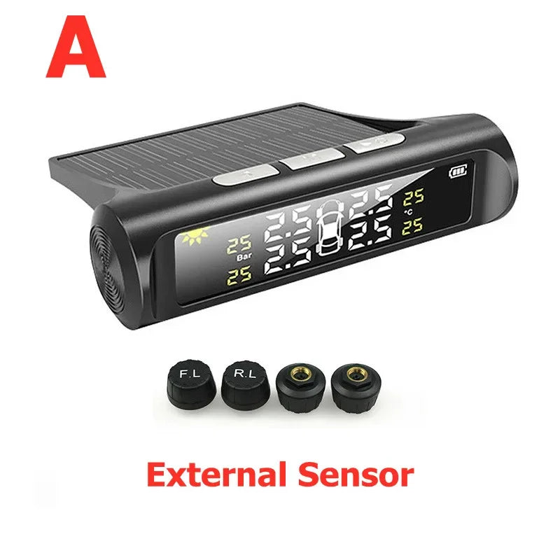 Universal Smart Solar TPMS Tire Pressure Sensor Car Tire Pressure Monitoring System with 4 Wheel Internal External Sensors TMPS A External Sensor Magic Electronics S524ad2f843eb4f72af36864c508f710fC A External Sensor