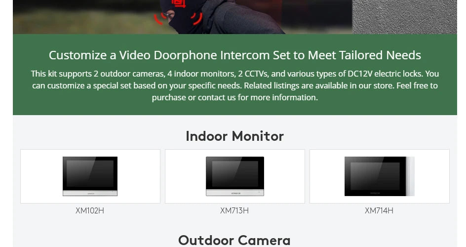 HOMSECUR 4 Wire Tuya Smart APP HD Video House Door Phone Kit with 7" Touch Screen Monitor IP65 Doorbell Camera Record Snapshot - Magic Electronics