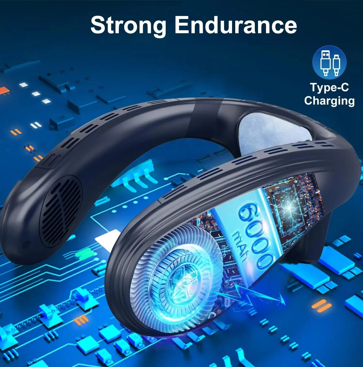 View details for New Neck Air Conditioner Portable Neck Fan Rechargeable Semiconductor Cooling Bladeless Fan Outdoor Personal Fan Wearable New Neck Air Conditioner Portable Neck Fan Rechargeable Semiconductor Cooling Bladeless Fan Outdoor Personal Fan Wea
