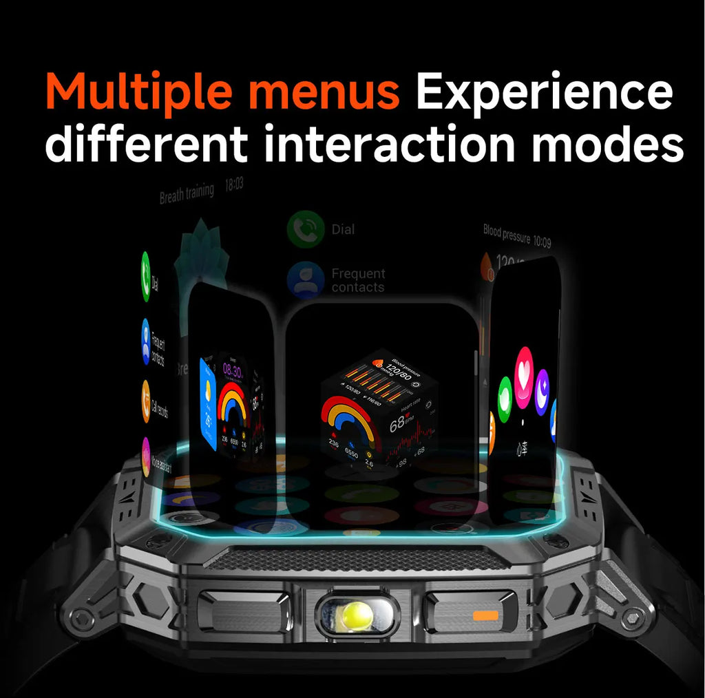 2026 Military outdoor SmartWatch Fitness Clock Men 2.01 inch AMOLED Screen 1400mAh Battery Flashlight Call Waterproof Smart Band Magic Electronics S530cde2888d748759eee944cd26080dcQ
