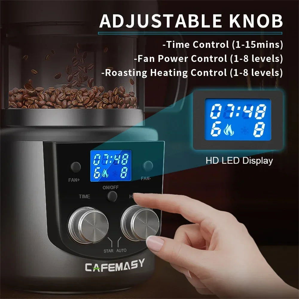 CAFEMASY 80-100g Home Coffee Roaster Electric Mini No Smoke Coffee Beans Baking Roasting Machine 110-240V Coffee Bean Roaster Magic Electronics S532f2352ee4847eb9258210a1771b17ej