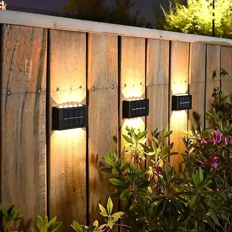 Solar Wall Lamp Outdoor Waterproof Solar Lights Up And Down Convex lens Lighting For Garden Street Landscape Balcony Outdoor Dec - Magic Electronics