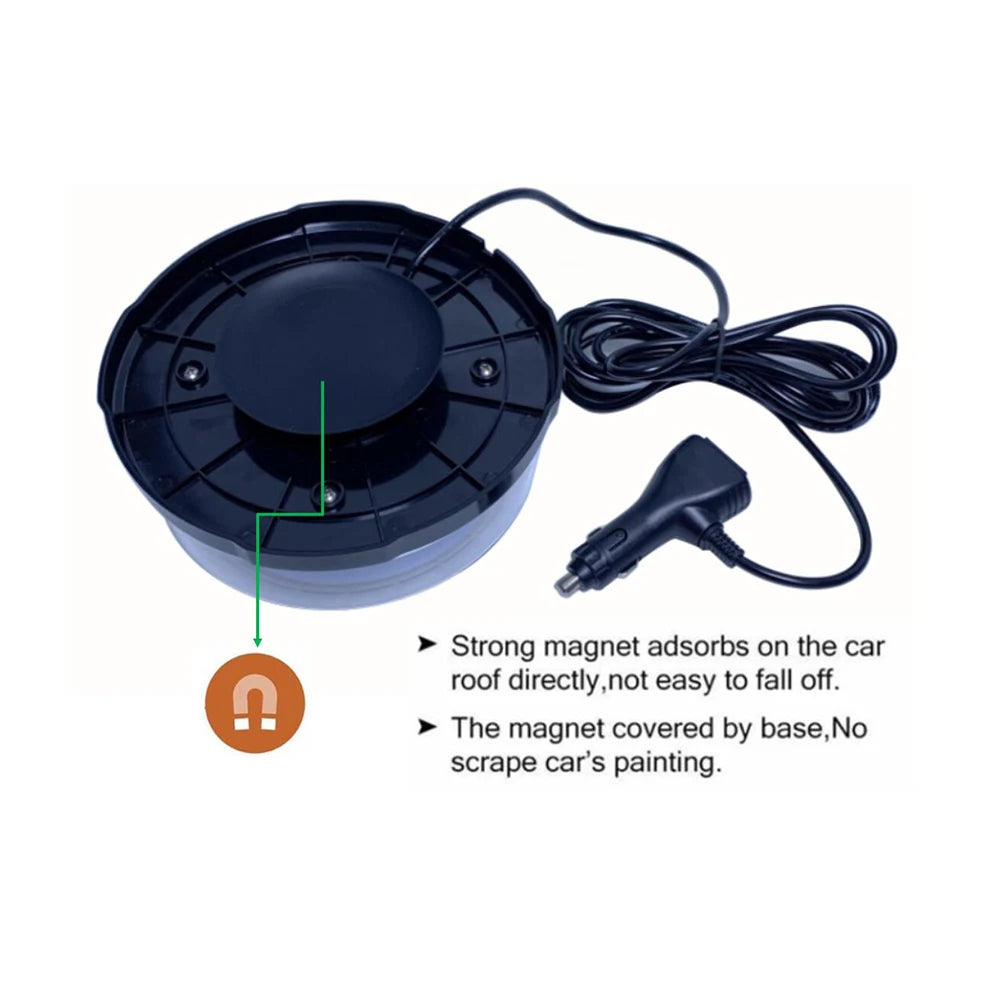 Amber LED Strobe Light Beacon Vehicle Car Roof Top Hazard Warning Flash Emergency Lights Rotating Flashing Safety Signal Lamp Magic Electronics S5391b201ed9244fd8aa9c651f0ccdd52U