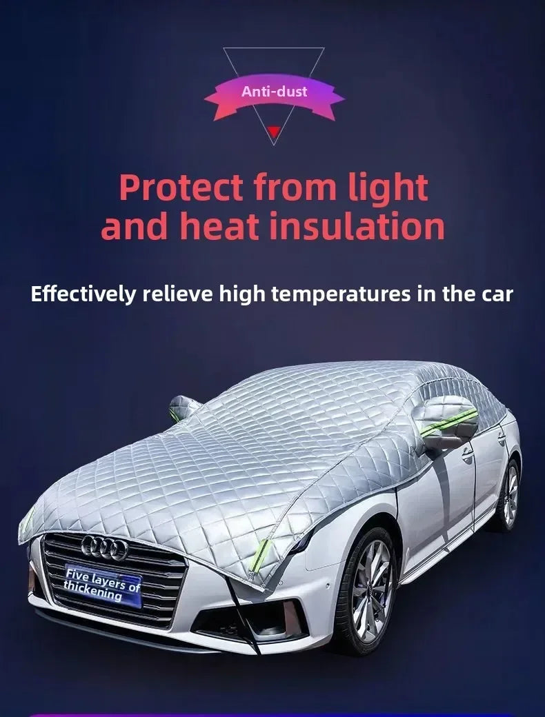 Reflective Waterproof Car Snow Cover Universal Sunshade Sun Shade for Snowproof Anti Scratch Windshield Silver-coated Protector Magic Electronics S53b27383c9694164b651414a12d9e9efv