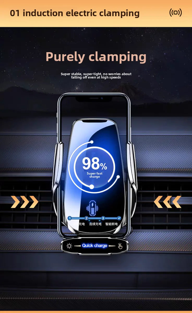 Wireless Charger For Car Mobile Cell Phone Holder Support For Mobile Car Mount Automotive Electric Induction Auto Clamping Magic Electronics S53c06d083d07431ba2994a4eed3634973