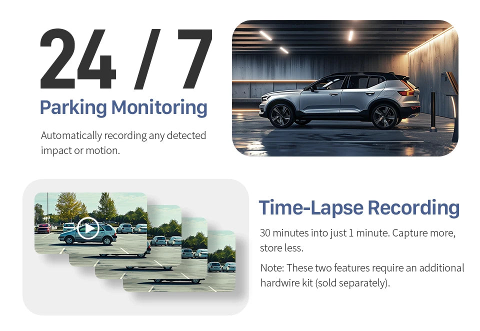 2K KAWA MINI 3 Pro Cameras for Car DVR Tiny Dash Cam 24 Parking Auto Video Recorder WiFi APP Voice Control Car dashcam - Magic Electronics