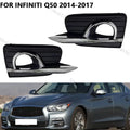 For Infiniti Q50 2014 2015 2016 2017 Front Bumper Fog Light Frame Trim Lid Bezel Hood Accessories Left and Right Magic Electronics S545b5fe854594d34927f0a9467b198aew Left and Right