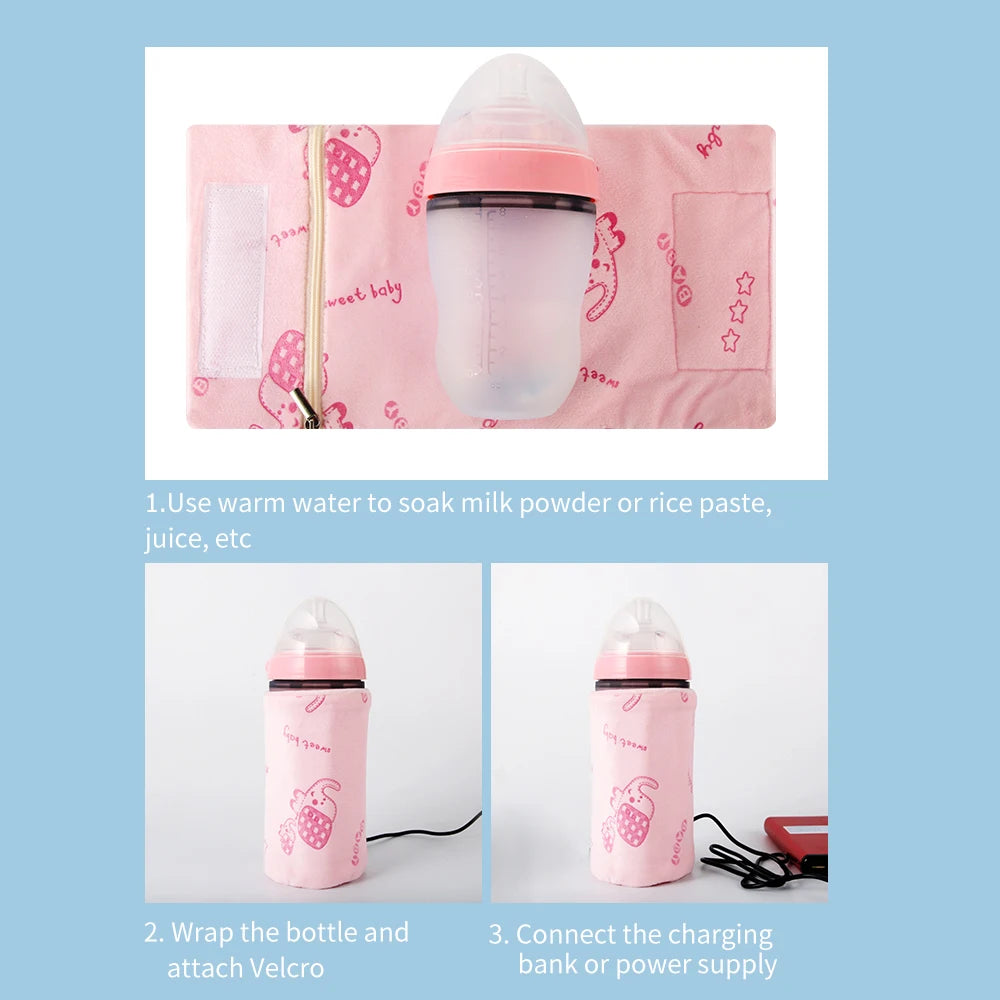 Universal Baby Bottle Warmer Water Formula Milk Warmer Baby Bag USB Nursing Bottle Heater Portable Thermal Bag for Travel Magic Electronics S545e94ed91964b448d9d888ab41bb836I