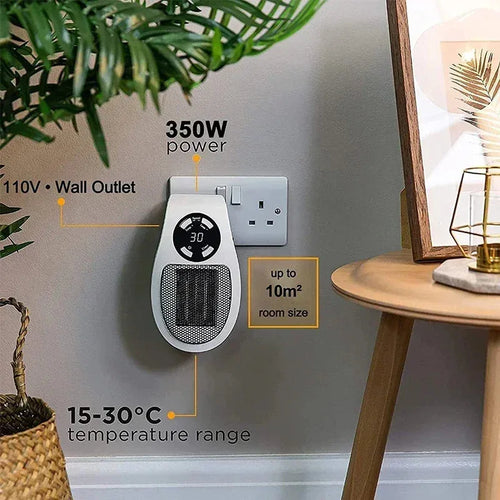 350W Portable Heater Electric Heater Convenient Room Heater Remote Control Wall Mounted Heater Winter Heating Home Appliance - Magic Electronics
