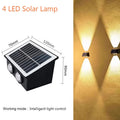 4/6/8LEDs Solar Wall Lamp Yard Street Decor Light Outdoor Waterproof Up and Down Luminous Lighting Garden Landscape Lamp - Magic Electronics