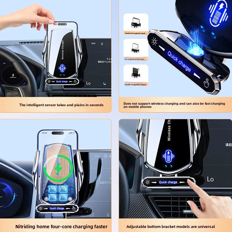 Wireless Charger For Car Mobile Cell Phone Holder Support For Mobile Car Mount Automotive Electric Induction Auto Clamping Magic Electronics S55c8fcd13aa440fa96d73b6397960e71K