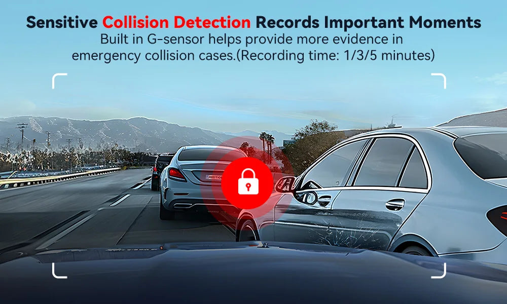 REDTIGER A4 4k Dash Cam Front and Rear Drive Recorder GPS& 5G WiFi Touch Screen Night Vision 24H Parking Mode Voice Control - Magic Electronics