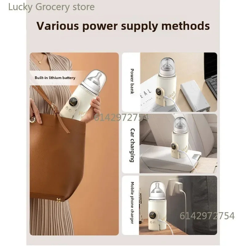 USB Multifunctional High-capacity Baby Feeding Bottle Smart Temperature Control Warmer Screen Newborn Baby Bottle Warmer Sleeve Magic Electronics S56abfc221de44c3cb5ec995940743f07a