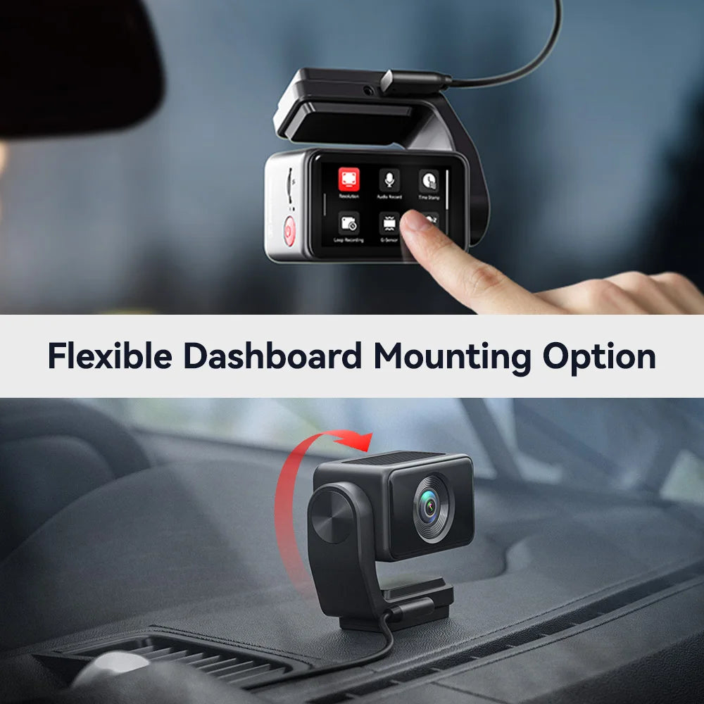 REDTIGER A4 4k Dash Cam Front and Rear Drive Recorder GPS& 5G WiFi Touch Screen Night Vision 24H Parking Mode Voice Control - Magic Electronics