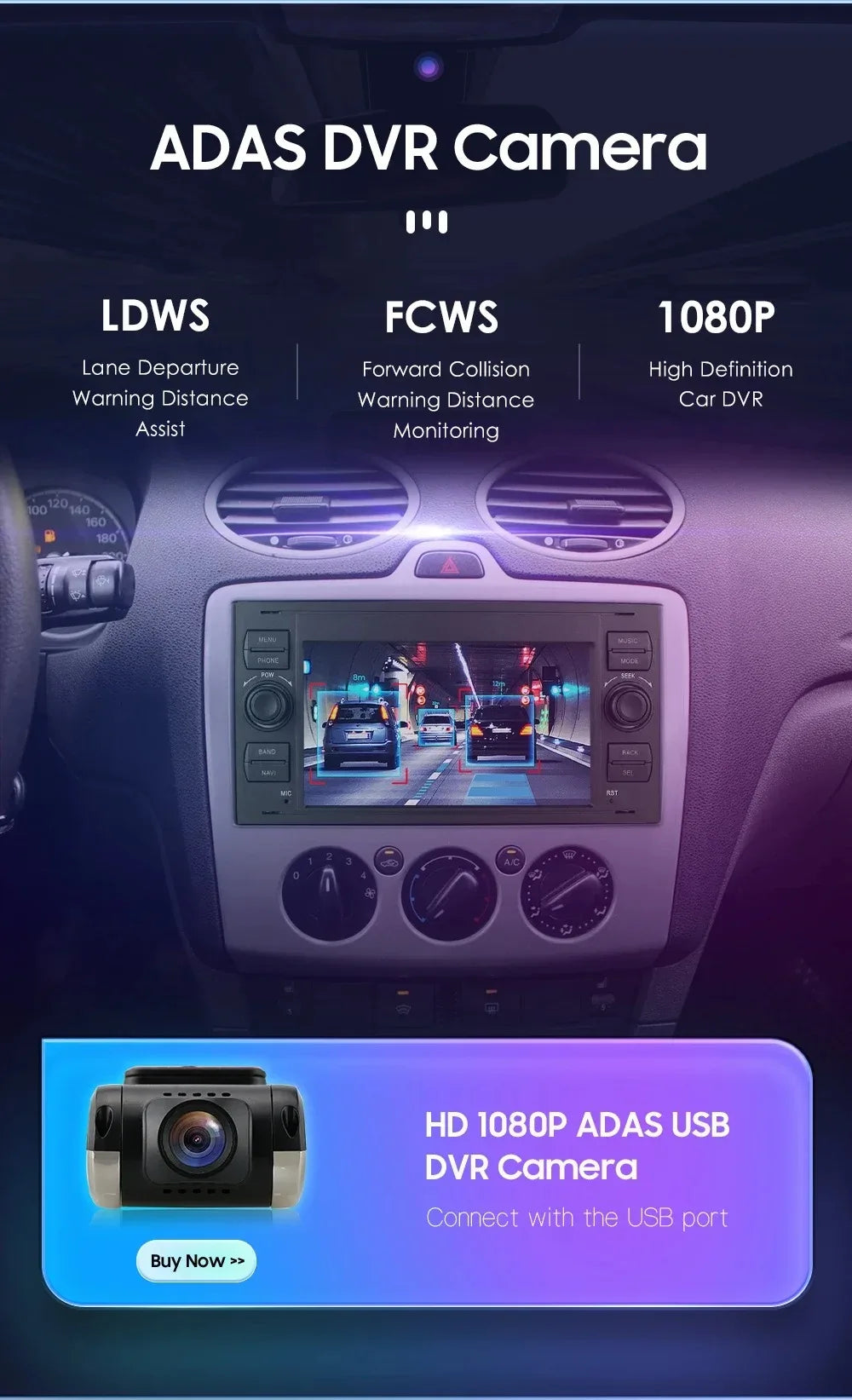 7' Car Radio with Wireless Carplay Android Auto Bluetooth FM for Ford Mondeo Fiesta S-max Focus Galaxy Transit Fusion Connect K Magic Electronics S58616fbaaf6b4f7a8c21929bdc6eb333R