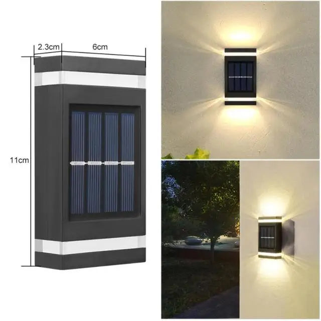 Solar LED Light Outdoor Waterproof Wall Lamp Dusk to Dawn Fence Lighting for Summer Garden Yard Porch Walkway Camping Home Warm White 3000K 1PC Magic Electronics S597072eb2f7d4af69c692dc077fcd0d6a Warm White 3000K 1PC