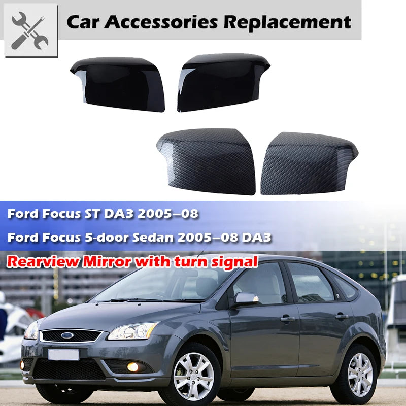 Rearview Mirror Cover Wing Side Mirror Caps Fit for FORD FOCUS MK2 2005 2006 2007 Car Accessories Replacement Magic Electronics S59ca20d1cbf84b33a140959de70c83fd5