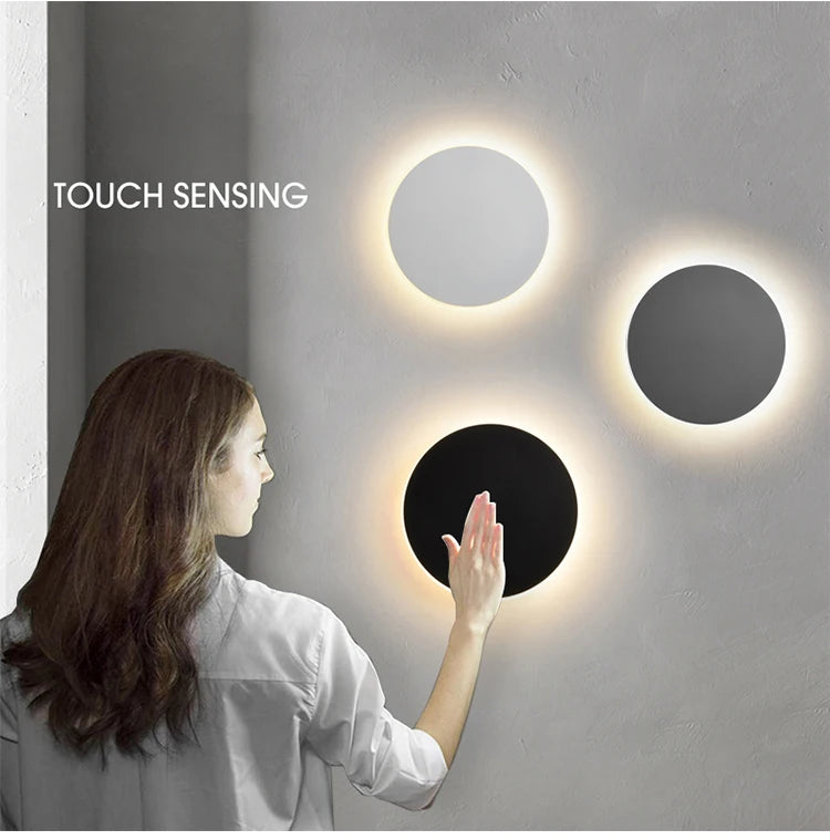 LED Wall Light With Touch Switch Bedroom Bedside Wall Lamp Indoor Stair Lighting Lamp Fixture Iron And Acrylic Materials 12W Magic Electronics S5be2826978504be7b7d1247456e4fb14j