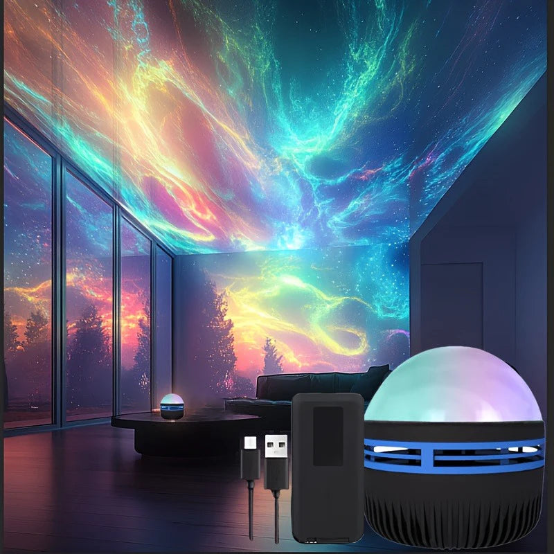 1pc LED Northern Lights Projection Lamp,Aurora Borealis Effect,Remote Control,USB Powered,Color-Changing Light,For Bedroom Decor Magic Electronics S5c23c34a60a84f6194497fca70f0c967P
