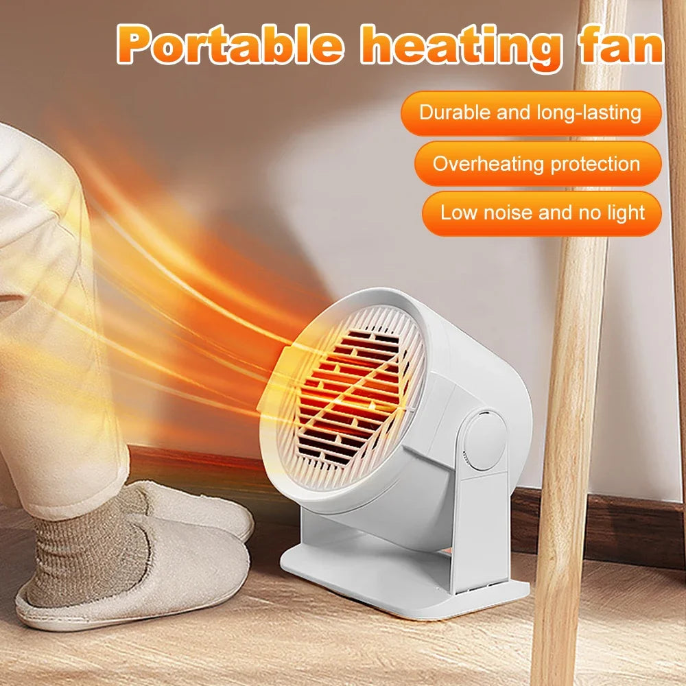 Portable Desktop Electric Heater for Home and Office, Mini Warm Air Fan for Desk Use and Foot Warmer for Cozy Comfort - Magic Electronics