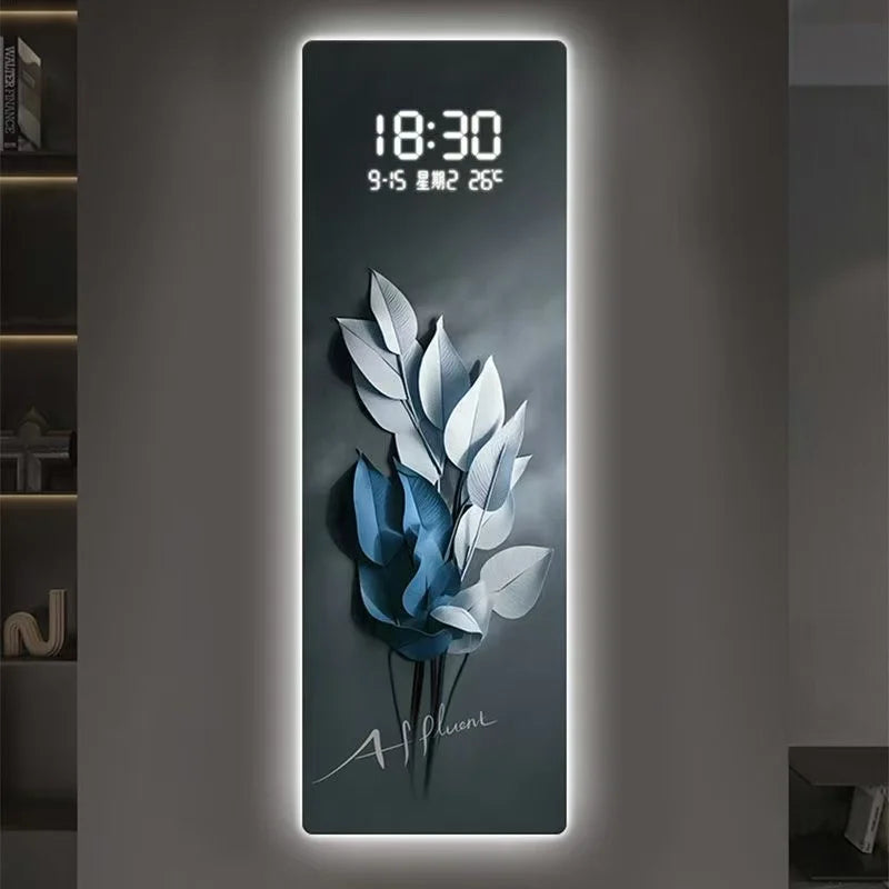 Home electronic clock, living room decoration lights, corridor hanging paintings, light luxury, clock murals - Magic Electronics