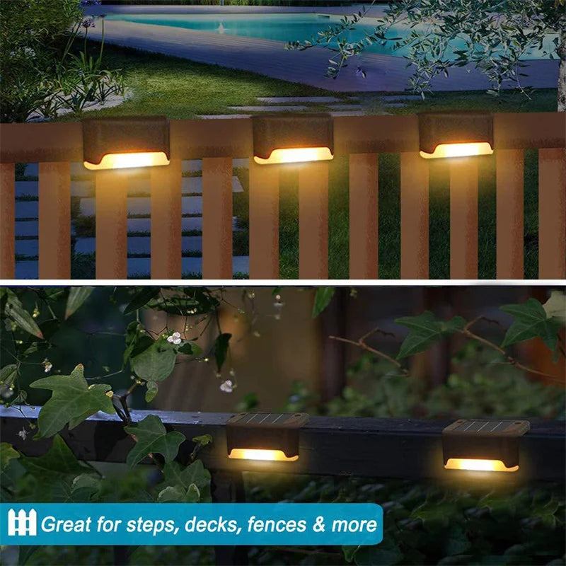 2/4/8/16 Pack Solar Deck Lights LED Waterproof Outdoor Solar Powered LED Step Lights For Decks Stairs Patio Yard Garden Decor - Magic Electronics