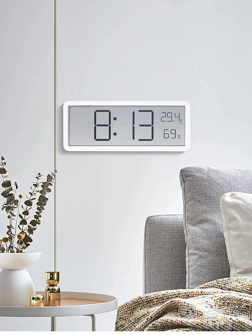 LCD Screen Digital Wall Clock Time Temperature Humidity Time Display Electronic Clock Desktop Digital Clock Battery Powered Magic Electronics S5df48232583b488dbdf4372851a8fd3eY