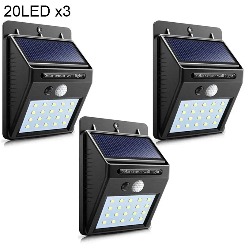 Solar Light Motion Sensor Wall Light 30 LED Outdoor Solar Lamp Waterproof Solar Powered Sunlight Street Lamp Garden Decor 20LEDx3 Magic Electronics S5e696a000ffb499ca0bdc8ae8145df062 20LEDx3