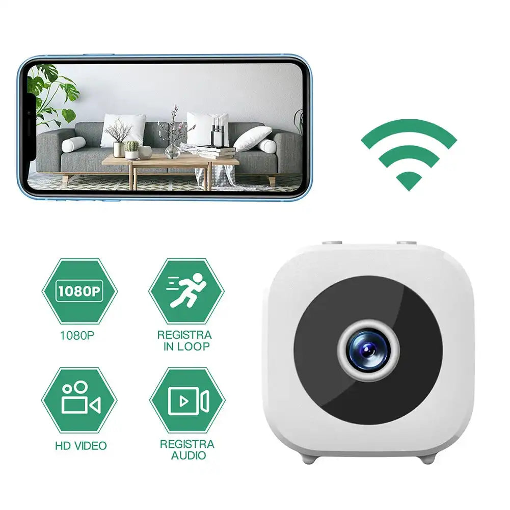 Smart Wireless Security Camera Rechargeable Househeld WiFi Surveillance Motion Detection Mini HD Camera for Home Office - Magic Electronics