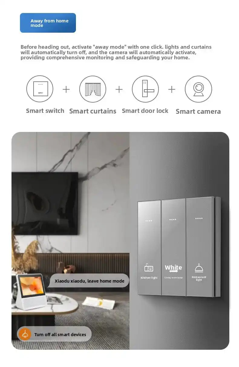 Zigbee Smart Switch Glass Panel Tuya Smart Home App Remote Control With Timer Function Voice Control Intelligent Button Switch - Magic Electronics