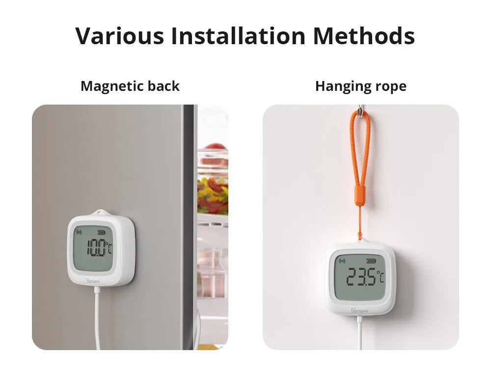SONOFF SNZB-02LD Zigbee Smart Thermometer With Probe IP65 Waterproof Smart Zigbee Temperature Sensor For water tanks, Aquariums Magic Electronics S5fd9fa8db3bd4153bb94f6dbfb067ccb3