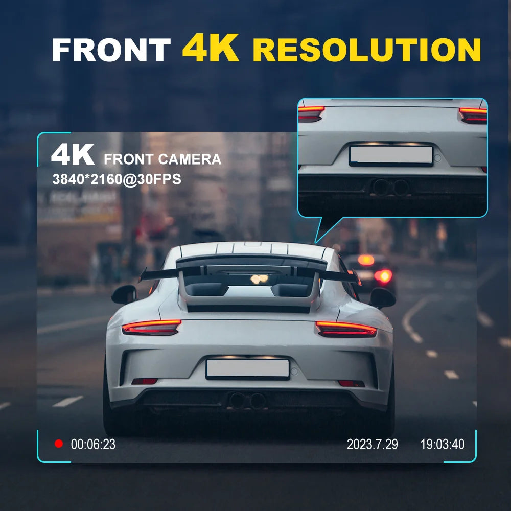 dashcam for car Black box Driving Video Recorders 4K WiFi Mini Front Camera Dash Cam 24H Parking Monitor Car Recording camera - Magic Electronics