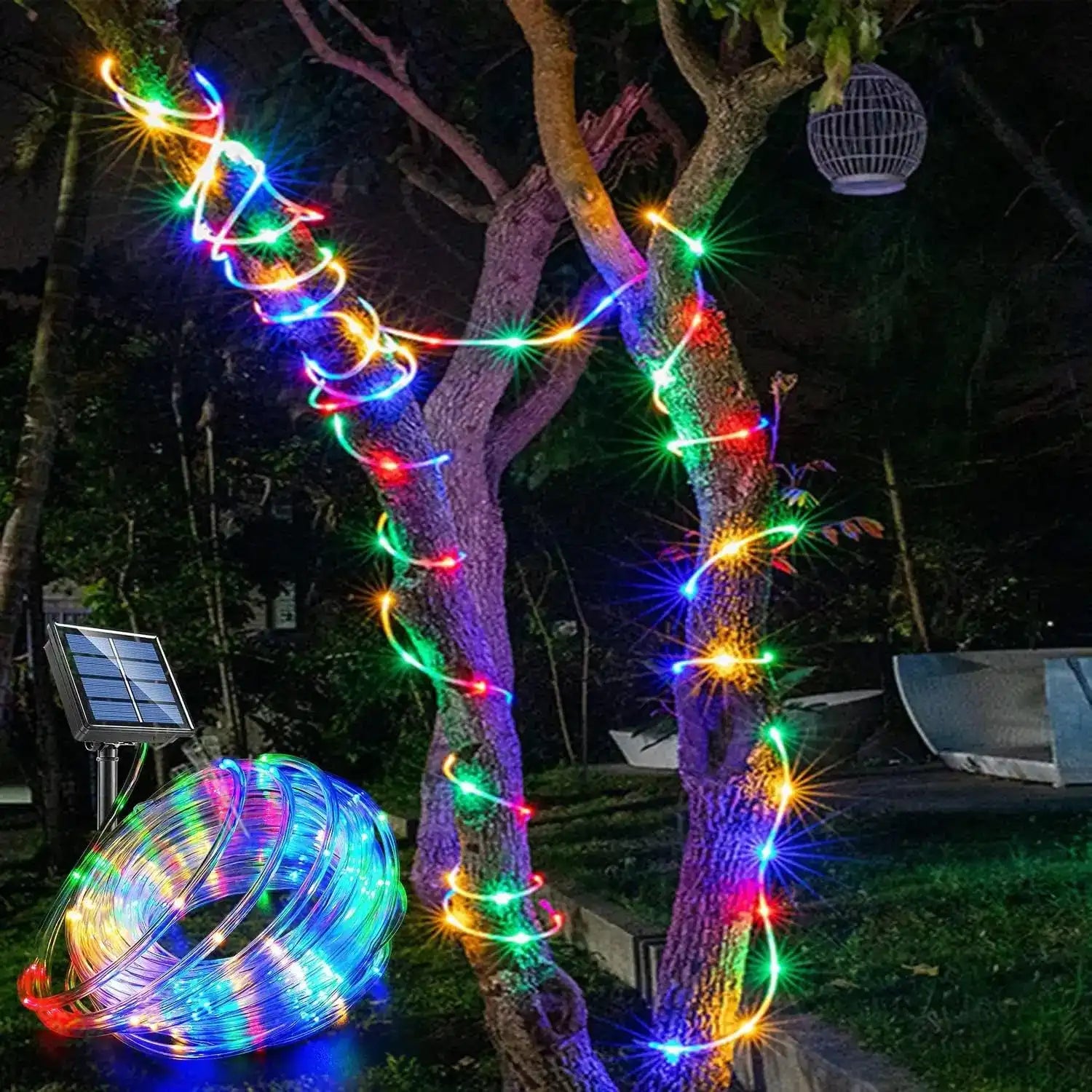 Solar String Lights Outdoor Waterproof LED Strip Rope Tube Lamp Christmas Fairy Garland String Lights for Garden Tree Yard Fence - Magic Electronics