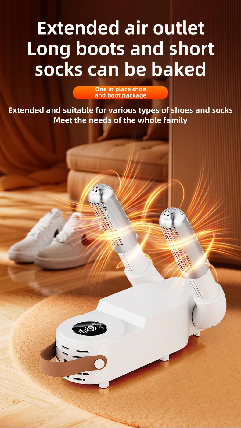 HOMEFISH Intelligent Shoe Dryer Quick Drying Deodorizing Sterilizing Adjustable Timer Household Shoe Warmer And Heater - Magic Electronics
