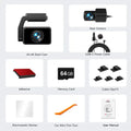 REDTIGER A4 4k Dash Cam Front and Rear Drive Recorder GPS& 5G WiFi Touch Screen Night Vision 24H Parking Mode Voice Control - Magic Electronics