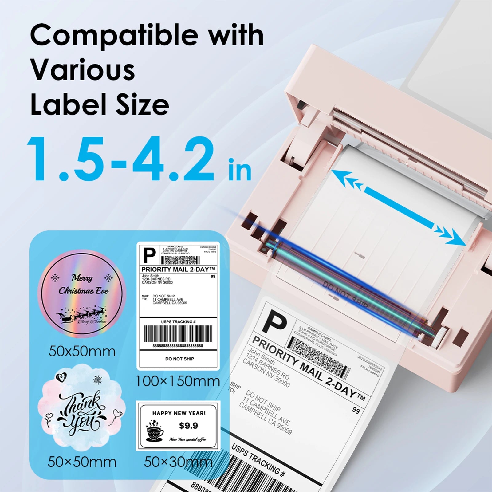 Thermal Label Printer -4x6 Shipping Label Printer for Small Business, Home Use - Compatible with Android, iPhone and Windows - Magic Electronics