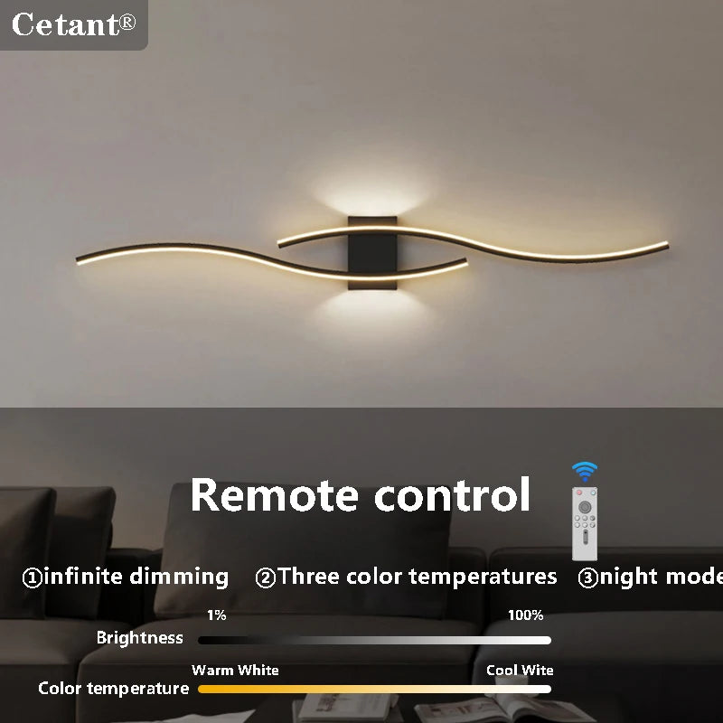 LED Wall Lamp Smart Remote Control Adjustable Color Temperature Brightness Bedroom Living Room Home Upper and Lower Led Lamps - Magic Electronics