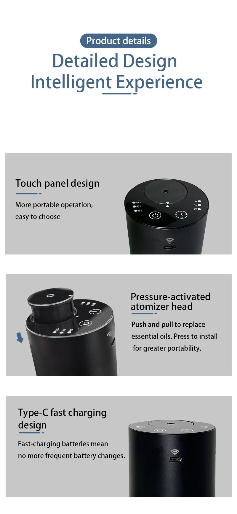 Portable Car Aroma Diffusers APP Connected Fragrance Smell Distributor Suitable for Office Home Car Fragrance Diffusers Magic Electronics S63665df243dd40f7af6cea393dbd6ea5L