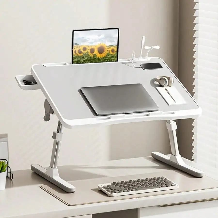 Adjustable Height And Angle Folding Desk, Home Office Computer Desk, Portable Laptop Desk Foldable Laptop Bed Tray Desk Magic Electronics S63dc66180c99422fb7e030666b8b9006d