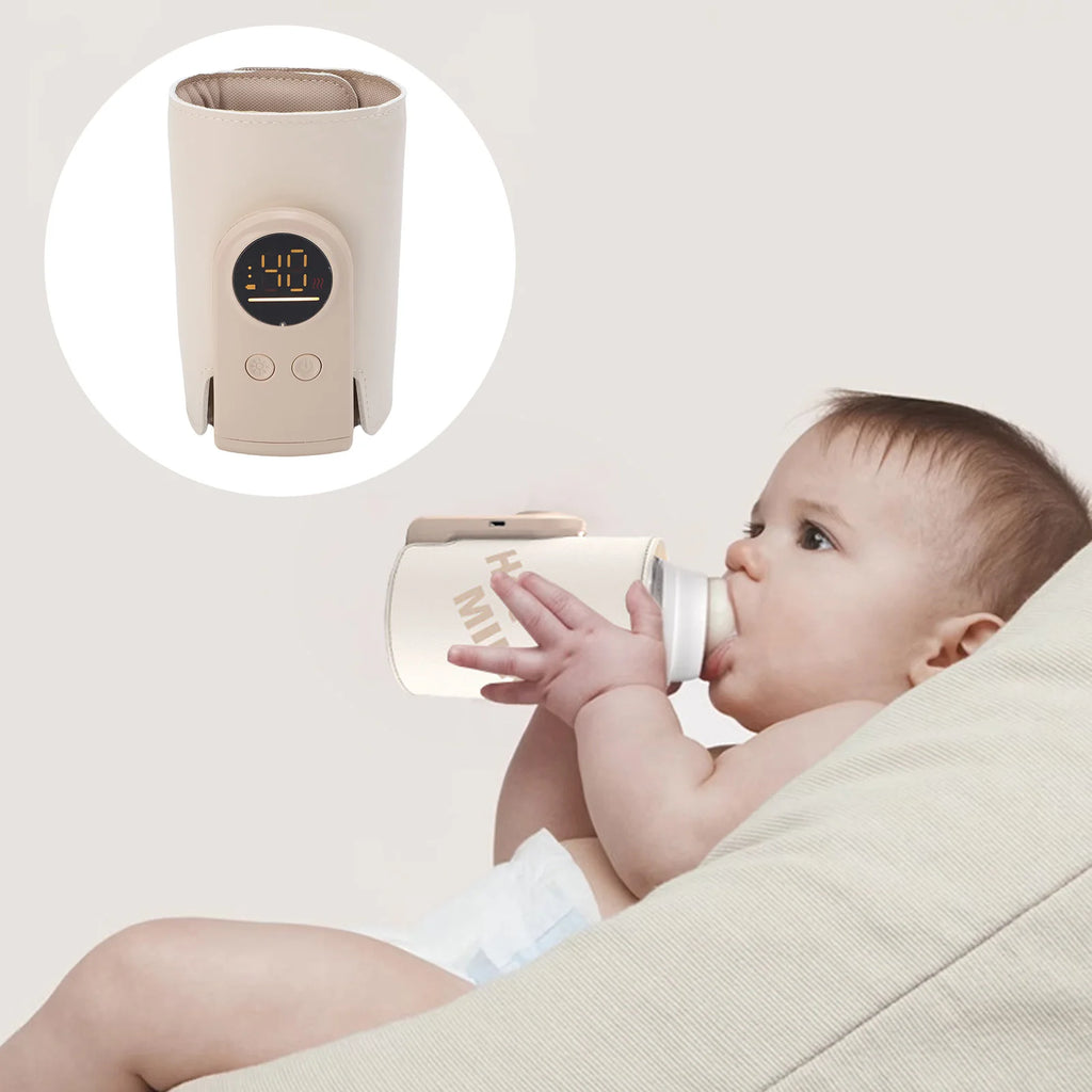 Cordless Baby Bottle Warmer Wrap Portable LED Display Fast Baby Milk Warmer Cover for Breastmilk Milk Warmer for Breastmilk Magic Electronics S63e249aac5e74ff4a14841e2ce9529d7m