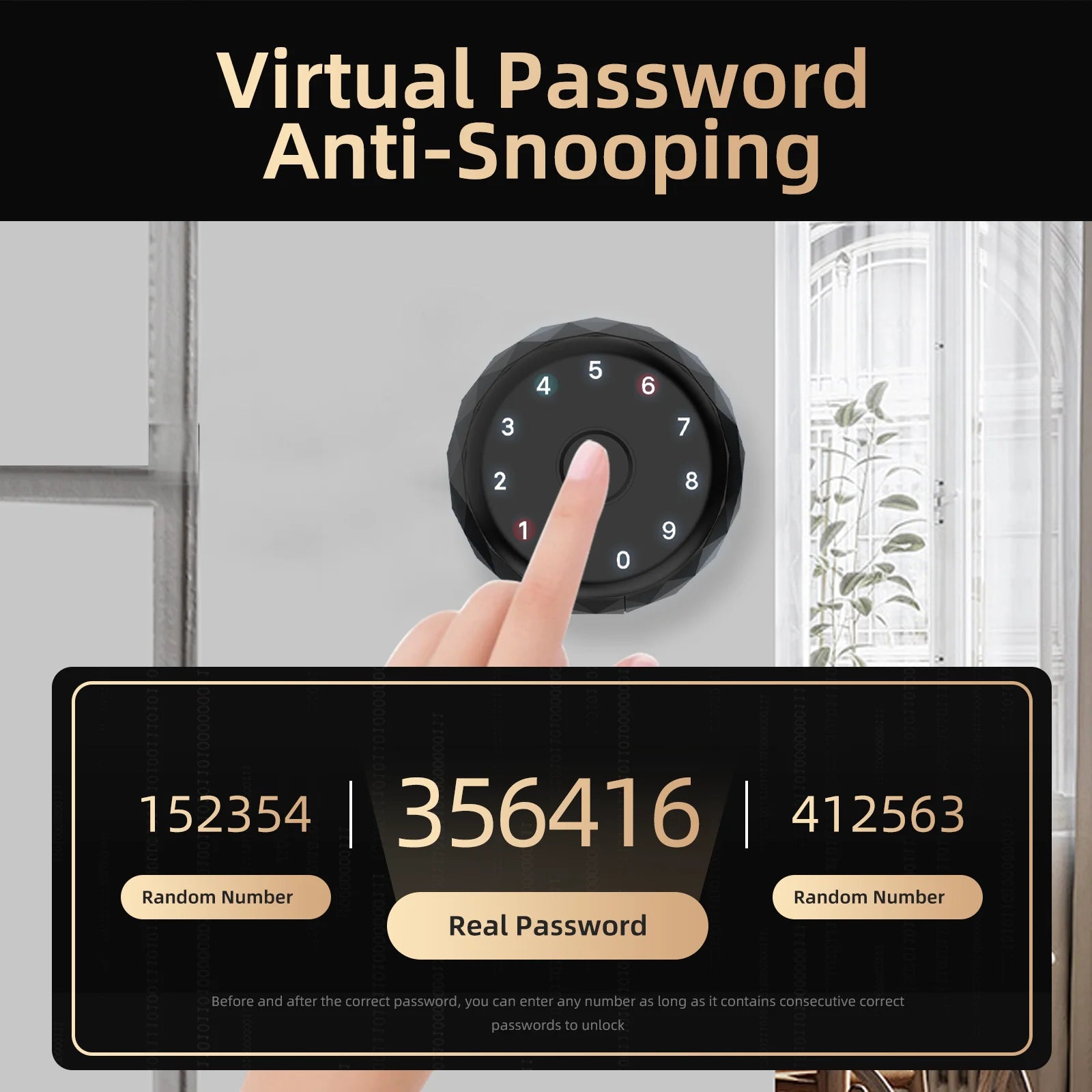Viladepot Smart Lock Fingerprint Door Lock TYPE-C Interface App Control Passcode Unlock Electronic Touchscreen Keypad Indoor - Magic Electronics