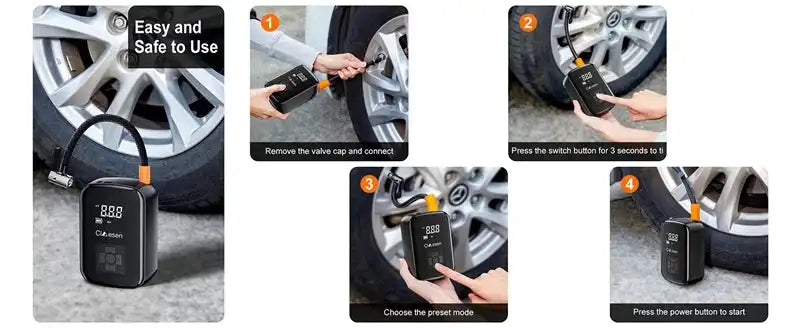 1pc Car Wireless Air Pump 150PSI Portable Electric Tire Inflation For Car Bicycle Motorcycle Air Compressor Inflator US Shipping - Magic Electronics