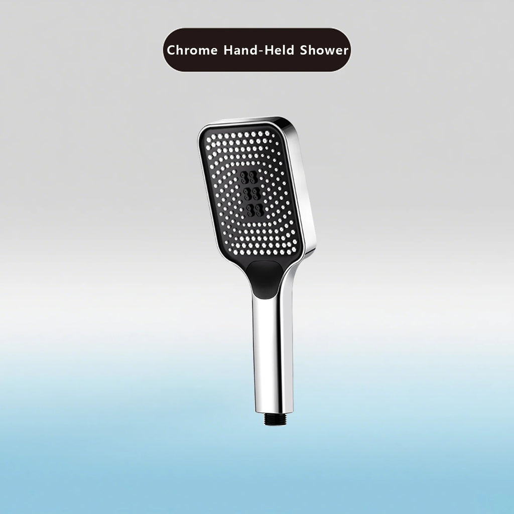 Large Flow High Pressure Shower Head Spray Bathroom Rain Shower Silicone Water-saving Nozzle Pressurization Handheld Accessories Chrome Handheld Magic Electronics S646e987945b44f13b0d68f6b5892454eK Chrome Handheld