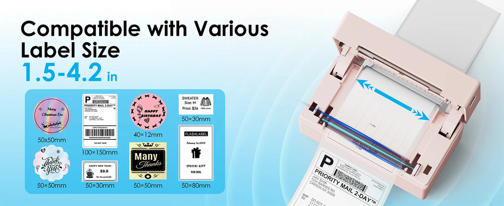 Thermal Label Printer -4x6 Shipping Label Printer for Small Business, Home Use - Compatible with Android, iPhone and Windows - Magic Electronics