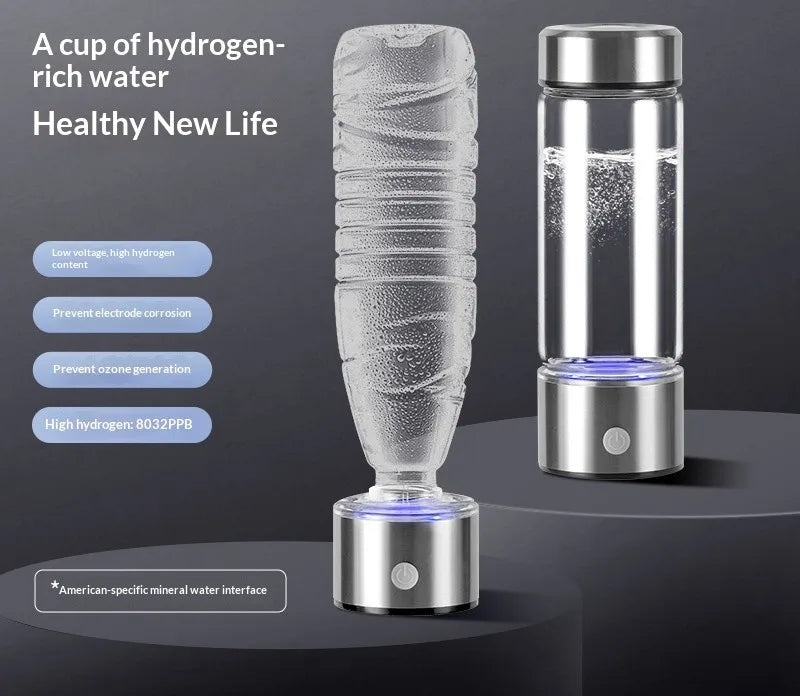 Portable Hydrogen Water Generator Bottle Rechargeable Electric Alkaline Ionizer Cup Hydrogen-Rich Water Health Care 8032PPB CN Magic Electronics S66f3f3983b1b47788708b694a4a7779eZ 8032PPB CN